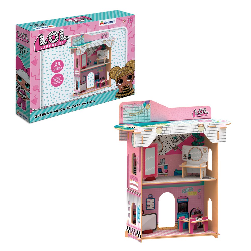 Playset Quebra-Cabeca 3D Casa Da Lol 23 Pecas Xalingo