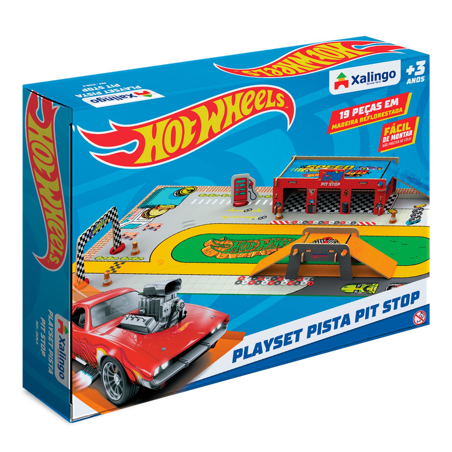 Playset Pista Pit Stop Hot Wheels Xalingo