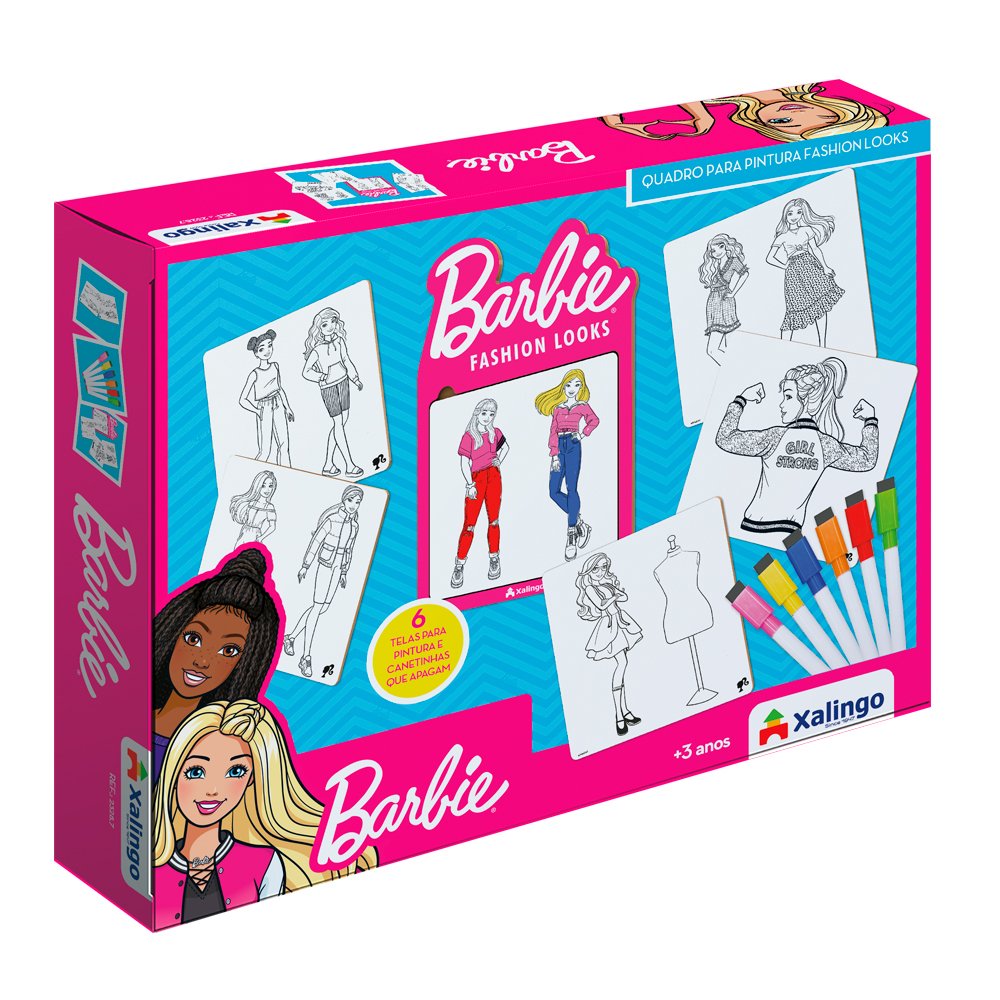 Quadro De Pintura Barbie Fashion Looks Xalingo