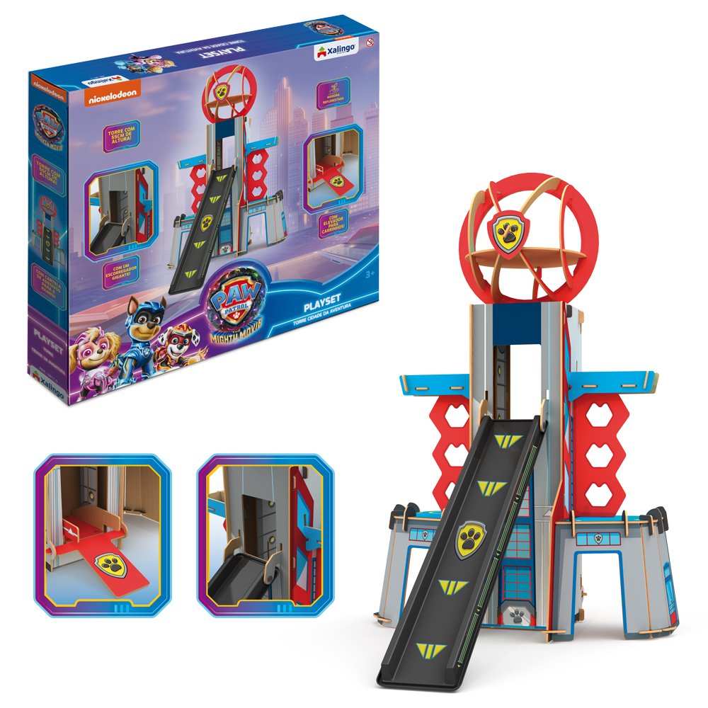 Playset Torre Cidade Da Aventura Patrulha Canina 63 Pecas Xalingo