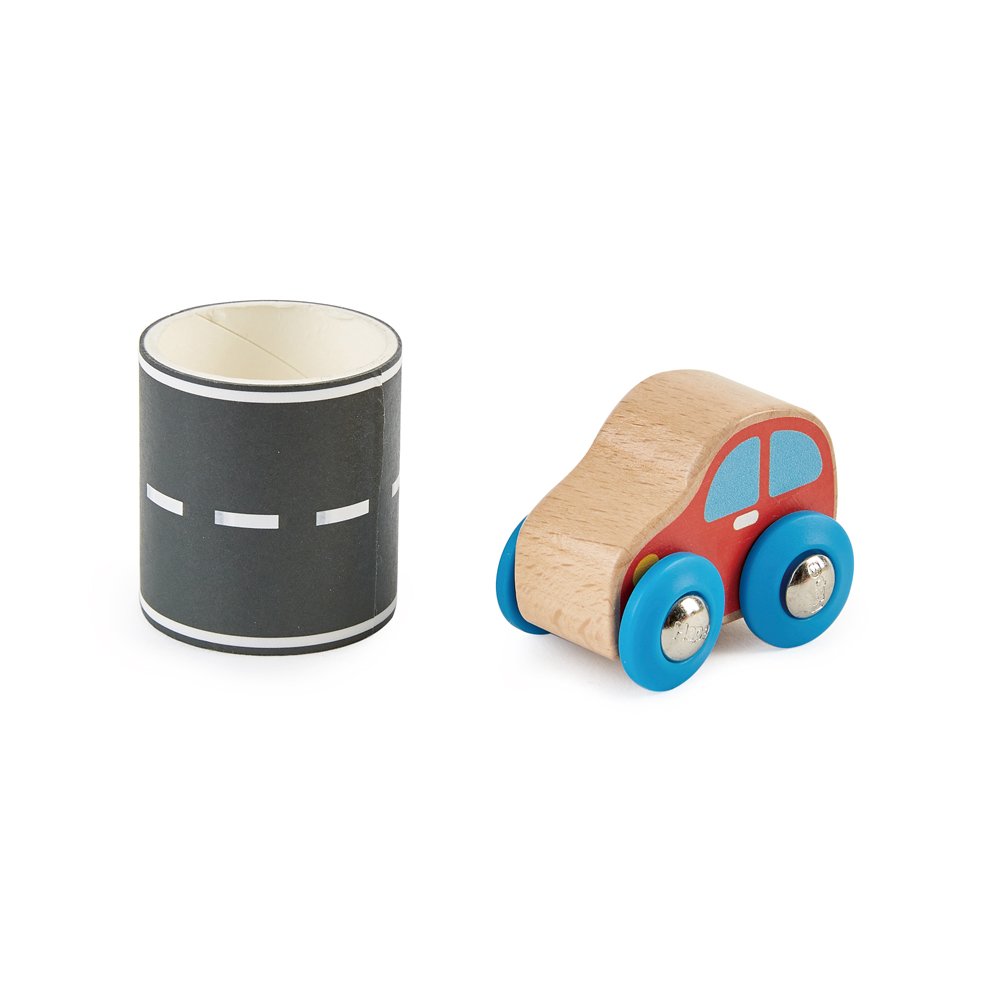 Hape - Carrinho De Madeira Com Fita Para Pista Xalingo