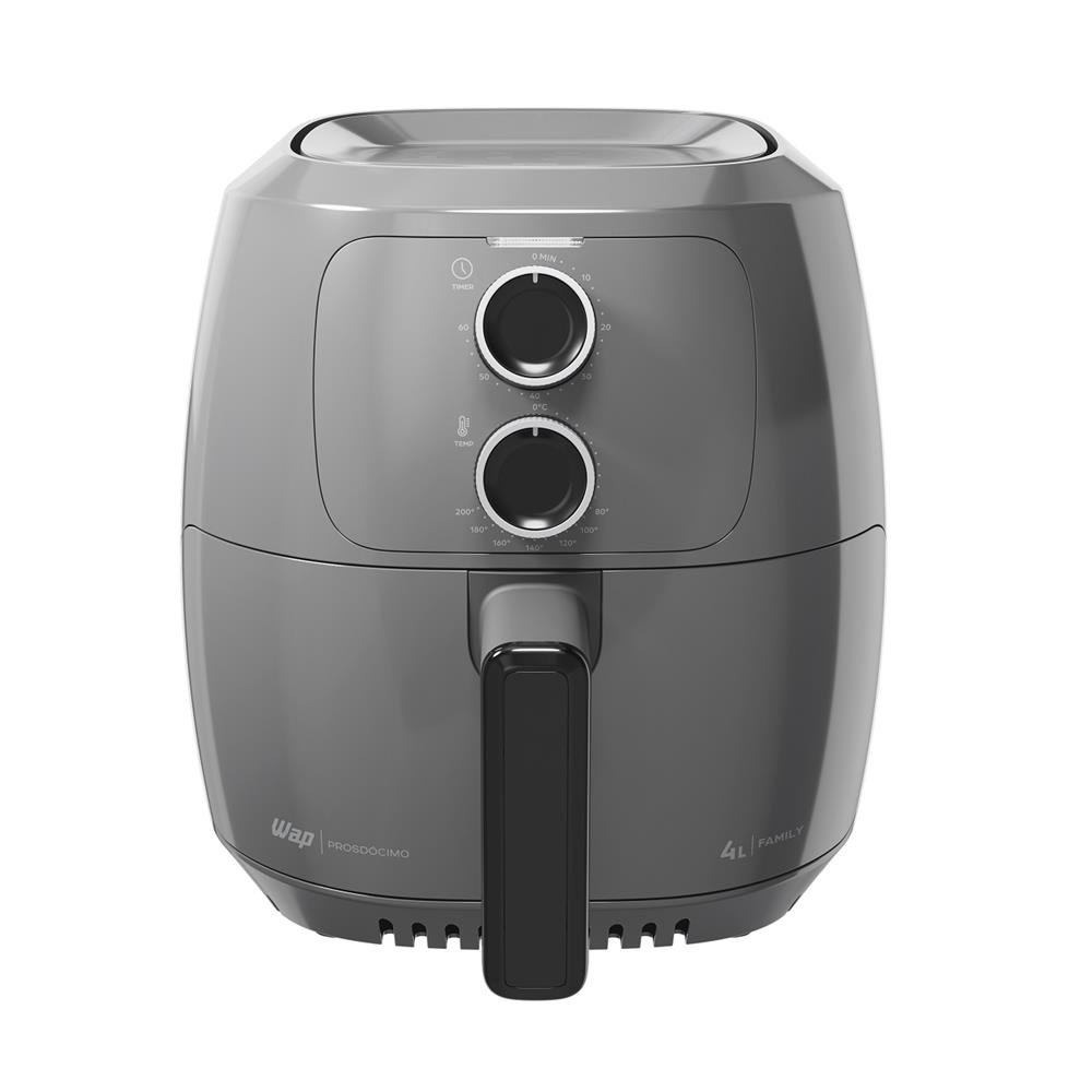 Fritadeira Elétrica Air Fryer Wap Family 4L, 1500W, 220V, Cinza