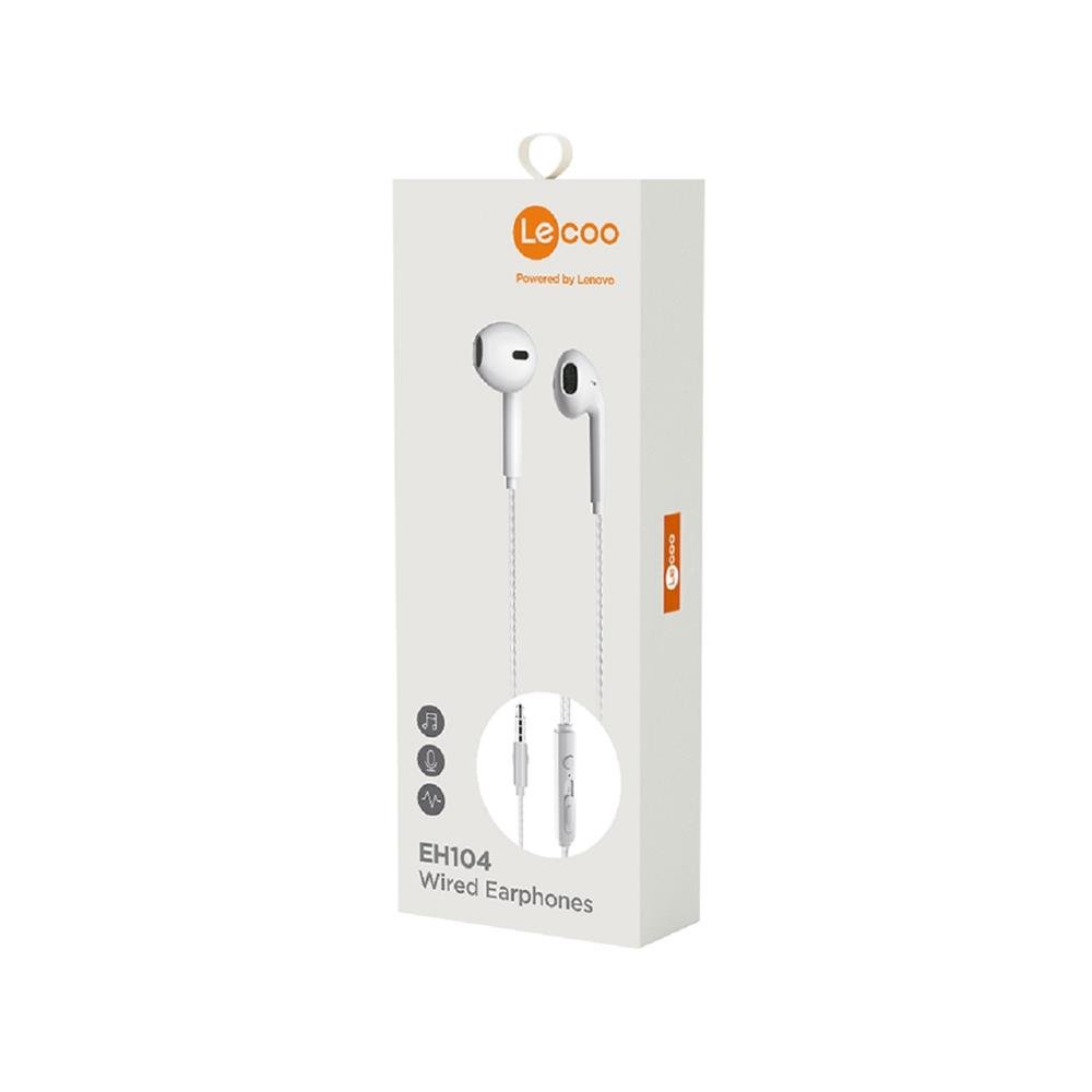 Fone de Ouvido EH104WH Lecoo, Intra, P2, Driver 10mm, Branco