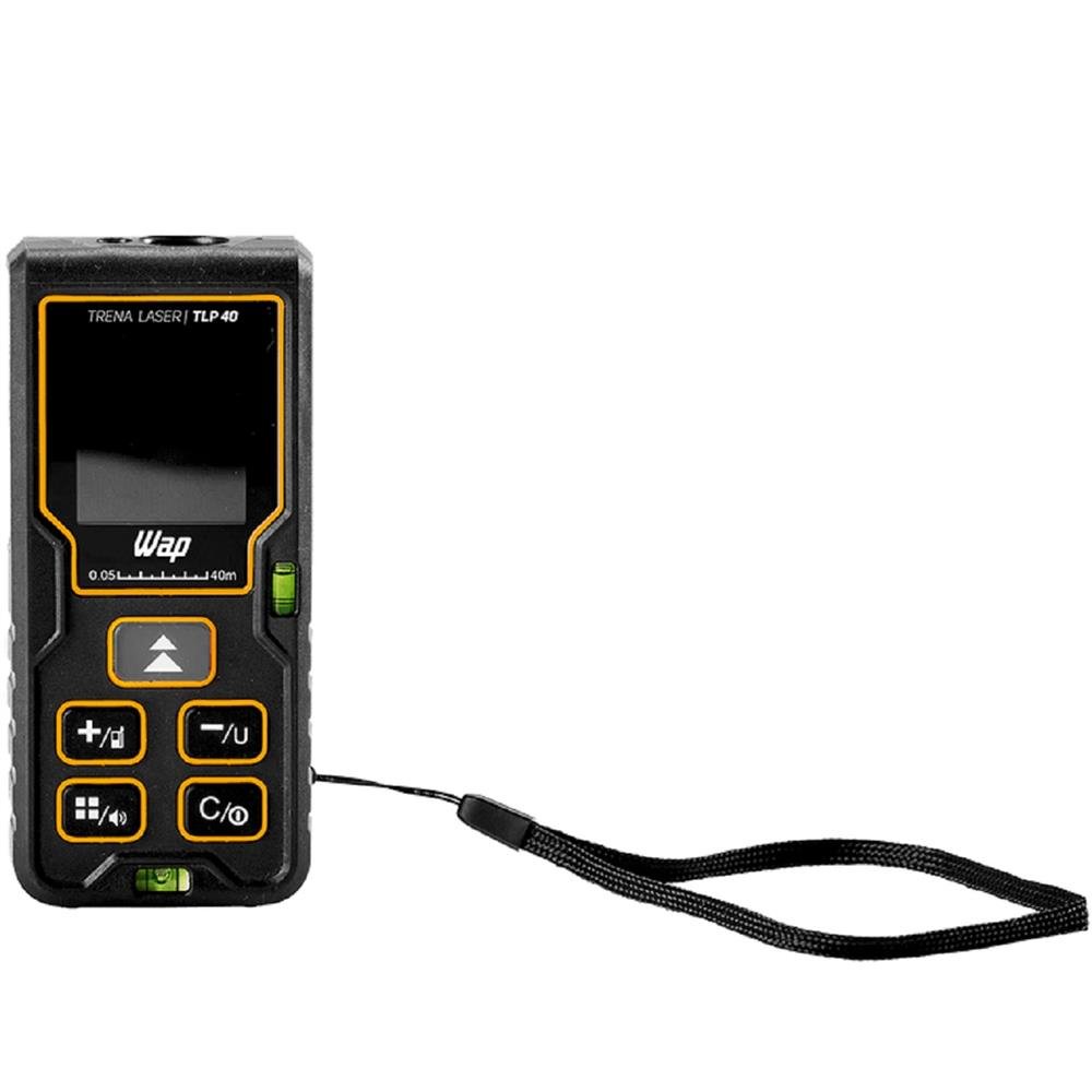 Trena Digital a Laser WAP TLP 40, Visor LCD iluminado, 40m, Resistente a Água, Preto