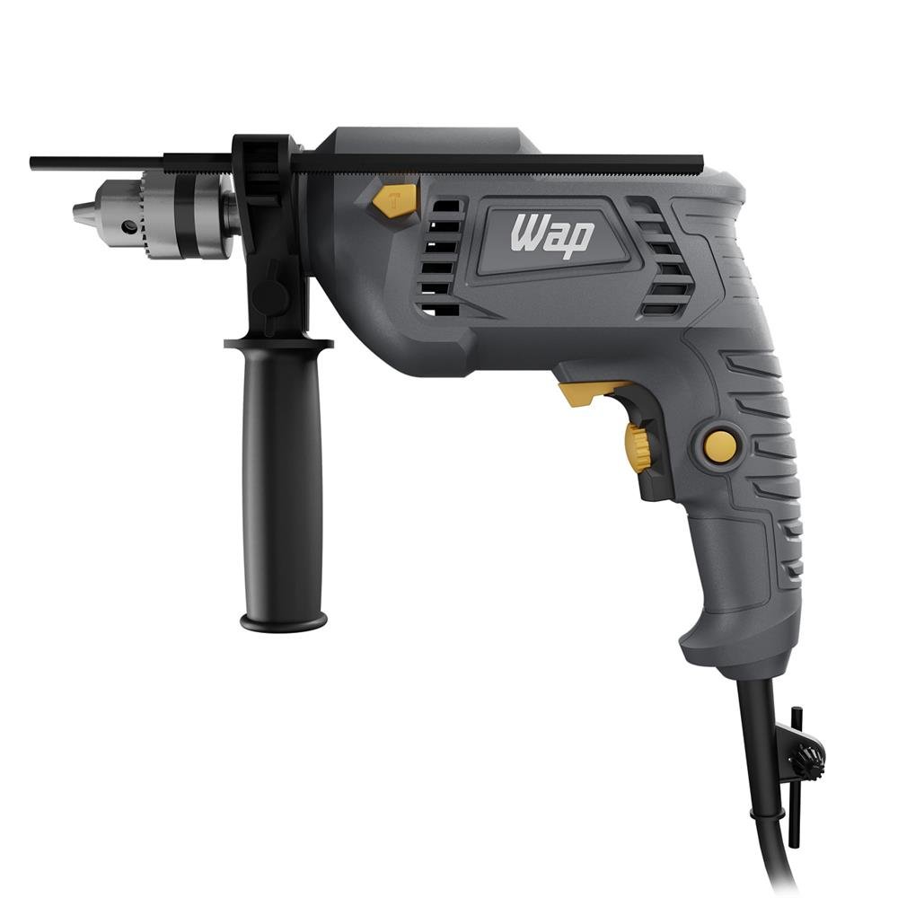 Parafusadeira e Furadeira de Impacto WAP WF 700K10, Potência 700W, 127V, Cinza