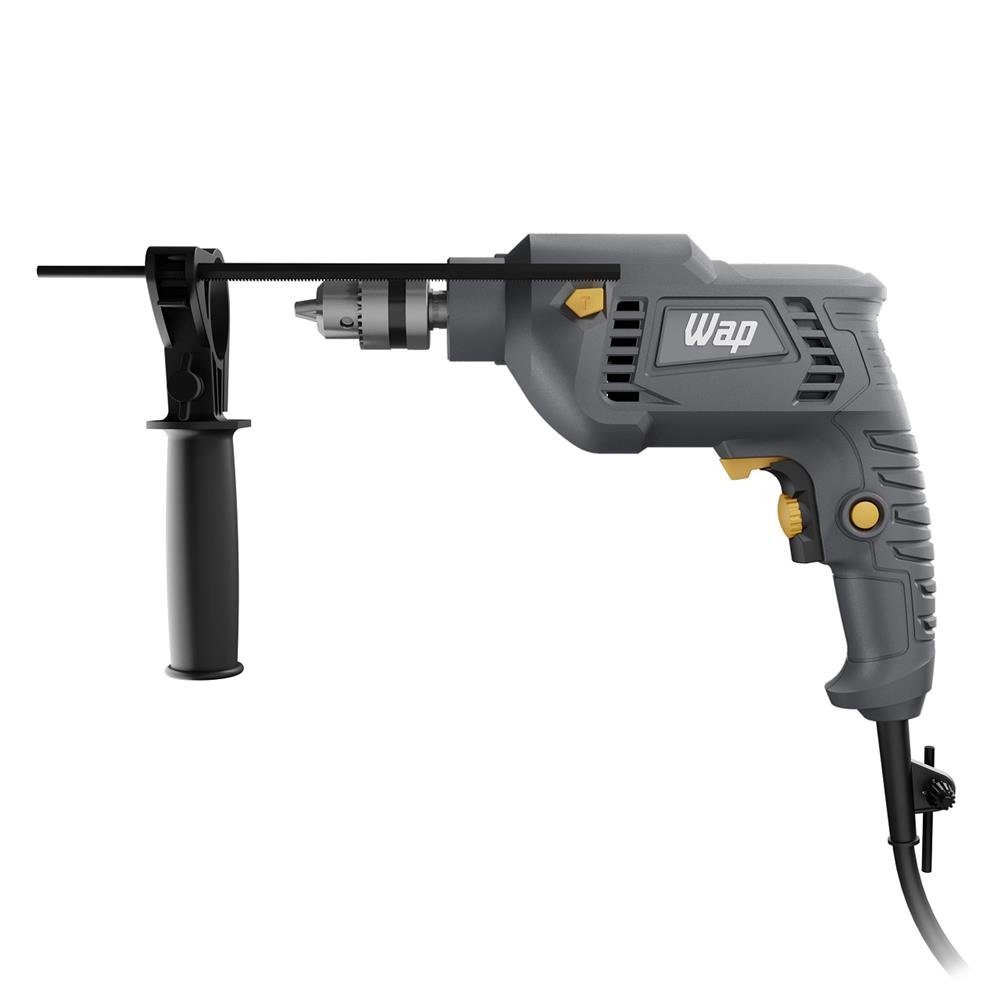 Parafusadeira e Furadeira de Impacto WAP WF 700K10, Potência 700W, 127V, Cinza