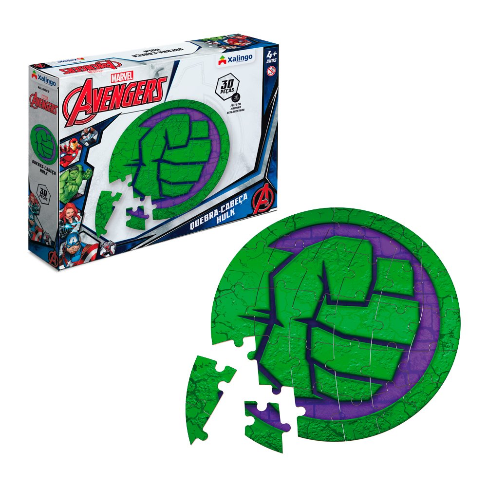 Quebra-Cabeca Hulk 30 Pecas Xalingo