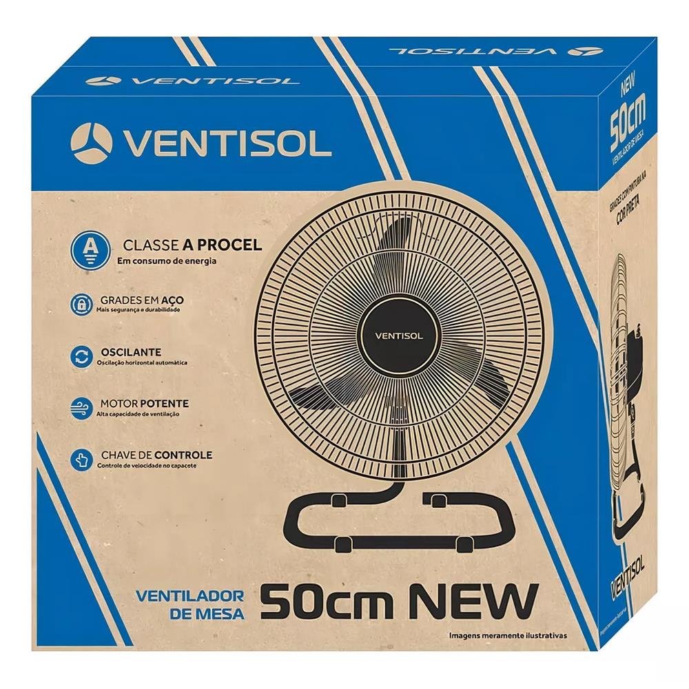 Ventilador 50cm Mesa Ventisol New 3p 110v Pr