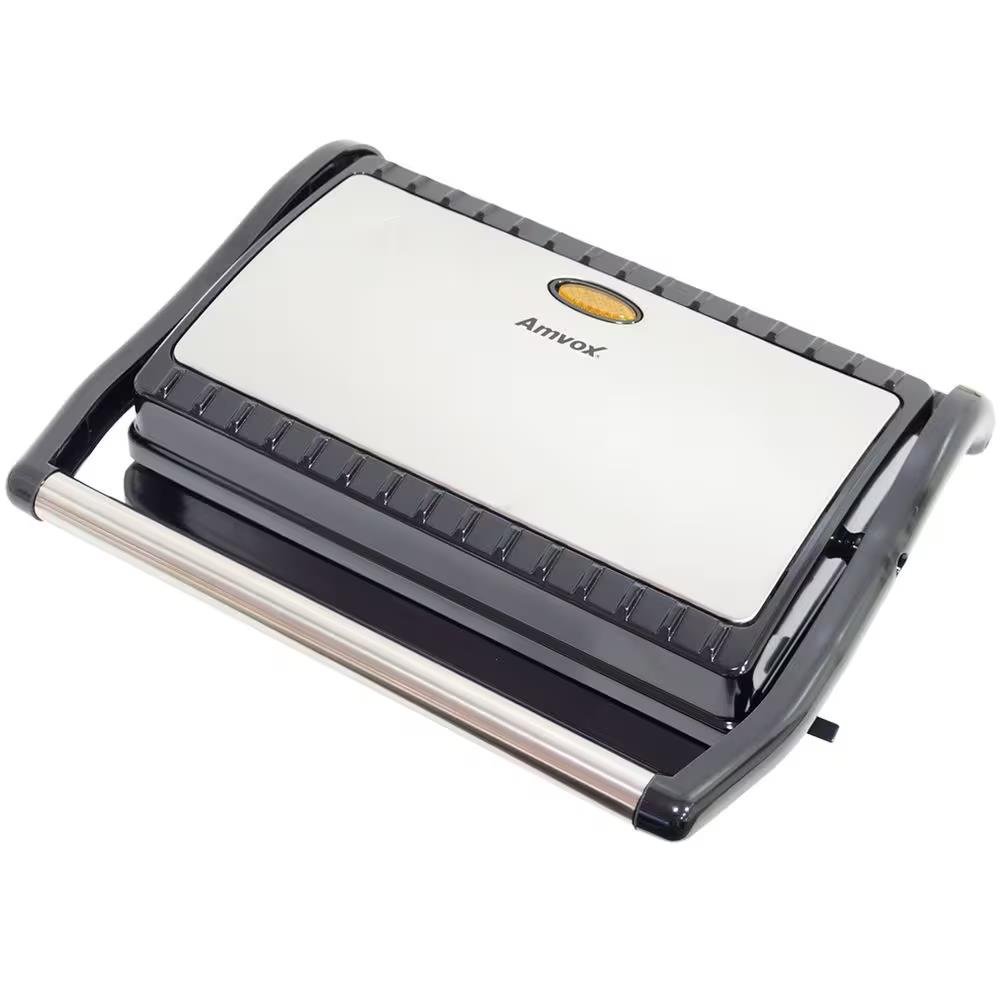 Sanduicheira Grill Amvox AMS 800 Antiader Inox 110V