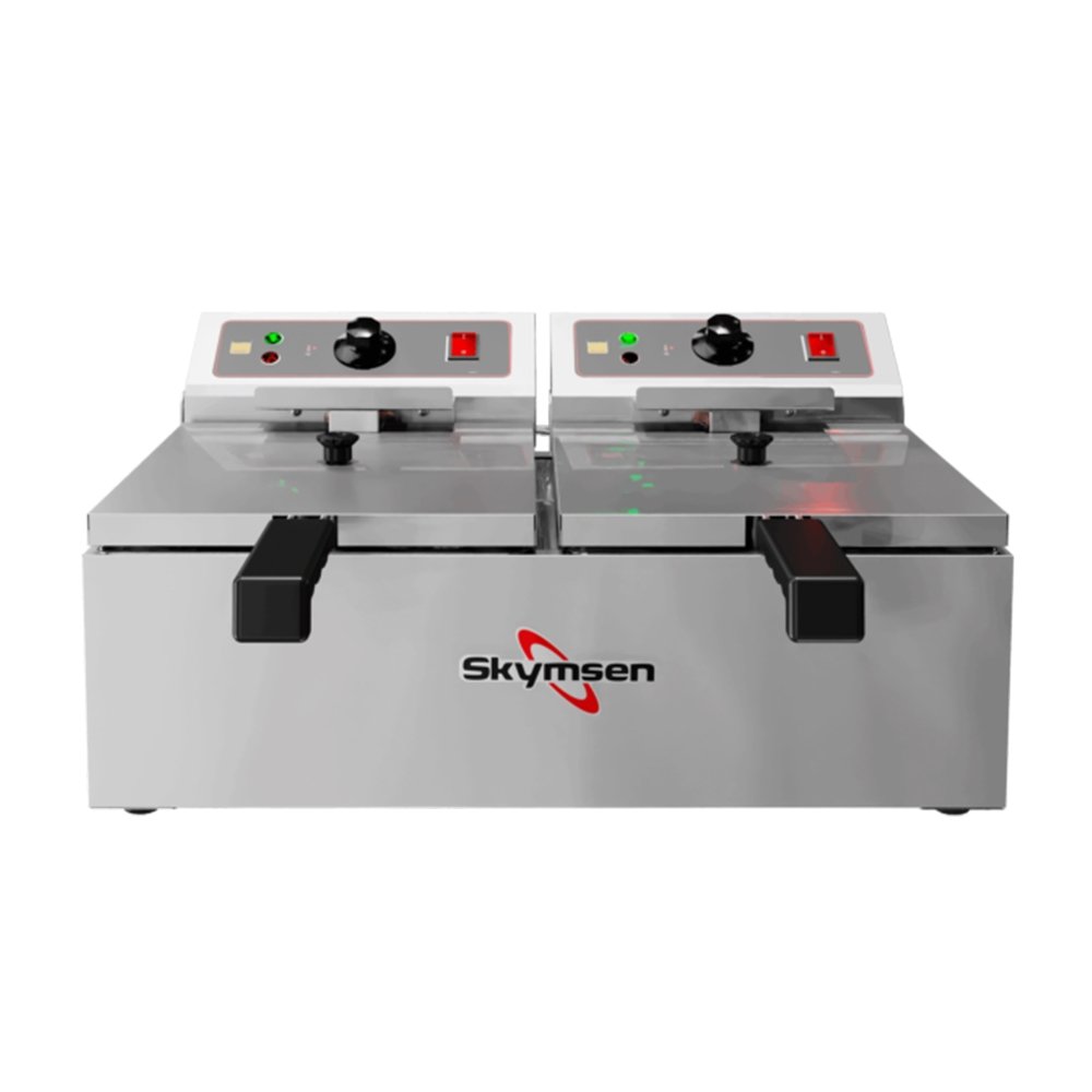 Fritadeira Elétrica Skymsen FED20 - 2 Cubas em Aço, 5 Litros, Inox, 220V