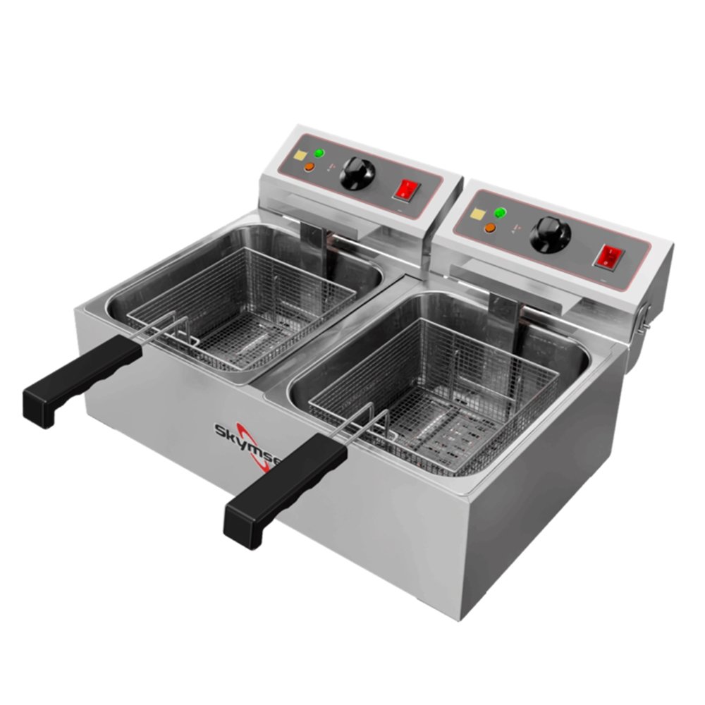 Fritadeira Elétrica Skymsen FED20 - 2 Cubas em Aço, 5 Litros, Inox, 220V
