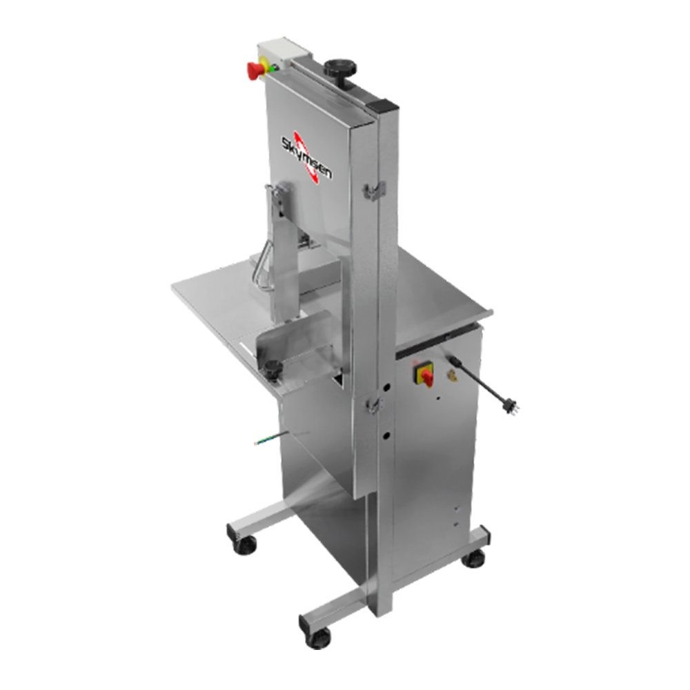 Serra Fita Para Carne Skymsen SL218 - Com Empurrador, Regulador De Corte, Inox, 220V