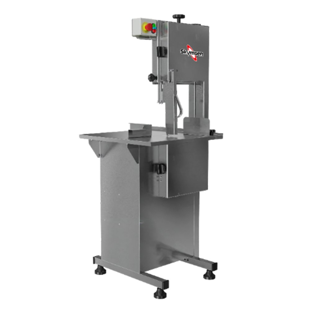 Serra Fita Para Carne Skymsen SL218 - Com Empurrador, Regulador De Corte, Inox, 220V