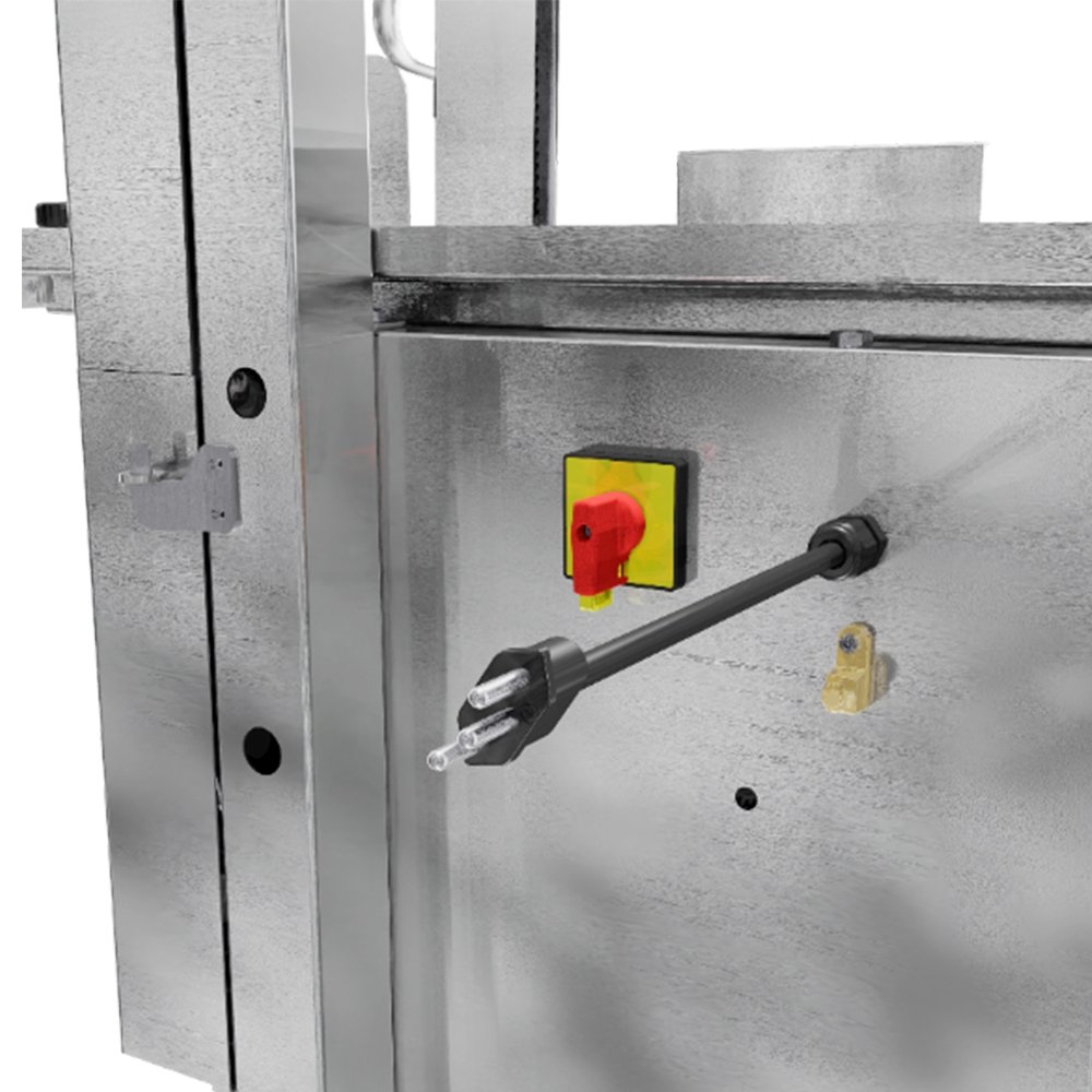 Serra Fita Para Carne Skymsen SL218 - Com Empurrador, Regulador De Corte, Inox, 220V