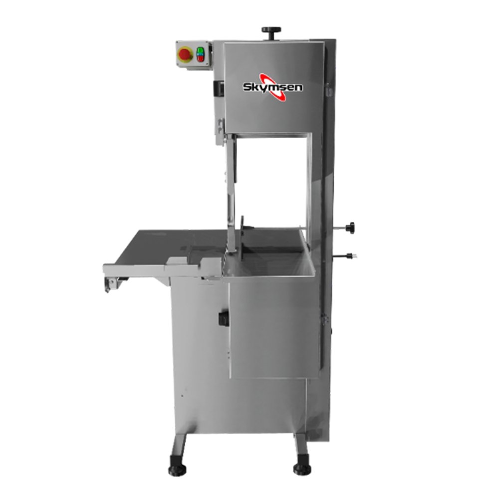 Serra Fita Para Carne Skymsen SL282 - Com Empurrador, Mesa Móvel, Regulador De Corte, Inox, 220V
