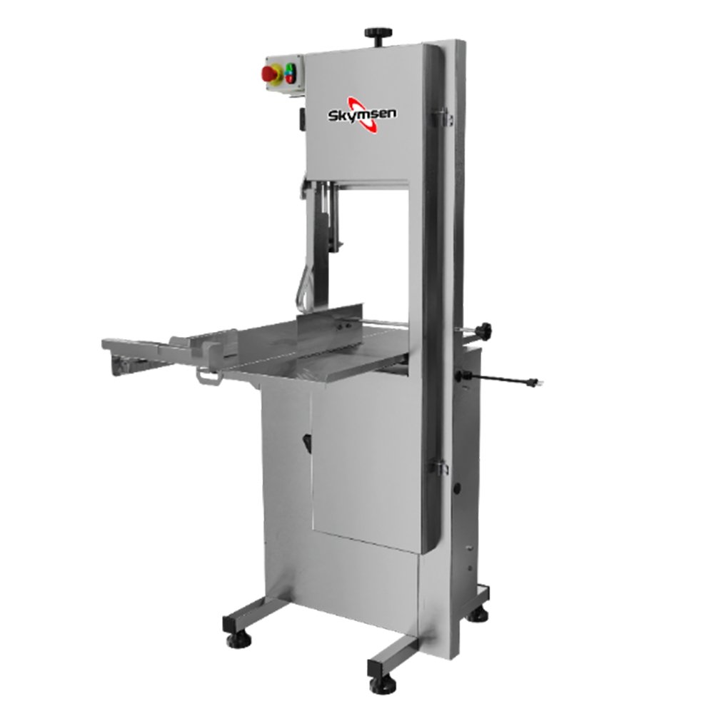 Serra Fita Para Carne Skymsen SL282 - Com Empurrador, Mesa Móvel, Regulador De Corte, Inox, 220V