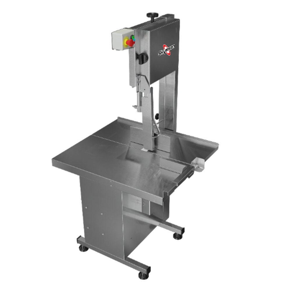 Serra Fita Para Carne Skymsen SL282 - Com Empurrador, Mesa Móvel, Regulador De Corte, Inox, 220V