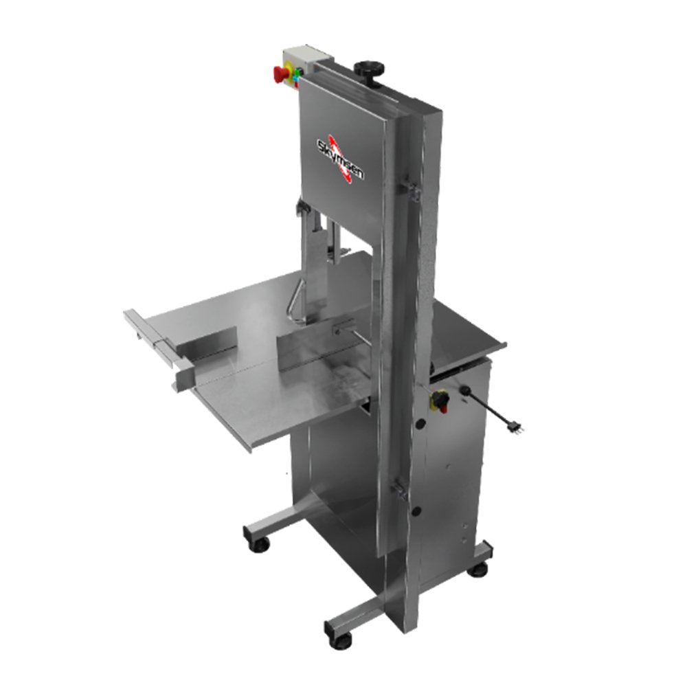 Serra Fita Para Carne Skymsen SL282 - Com Empurrador, Mesa Móvel, Regulador De Corte, Inox, 220V