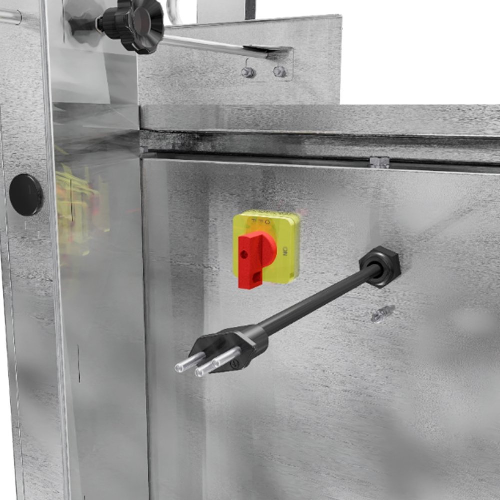 Serra Fita Para Carne Skymsen SL282 - Com Empurrador, Mesa Móvel, Regulador De Corte, Inox, 220V