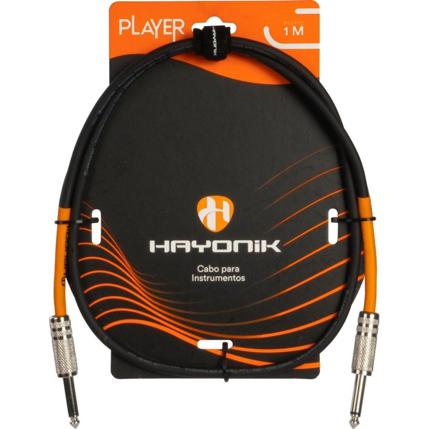 Cabo Para Instrumento Hayonik Player P10 X P10 1M Preto Un.Venda: Pc/1