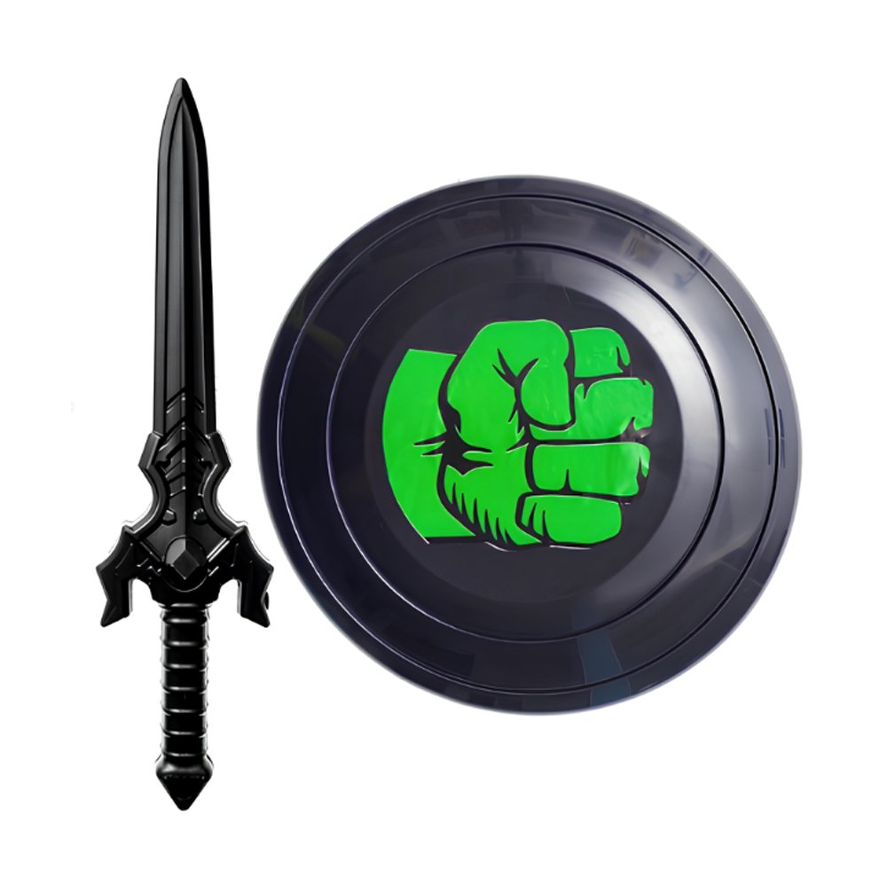 Kit Espada E Escudo Verde Xis0345 Toymaster 2 Peças