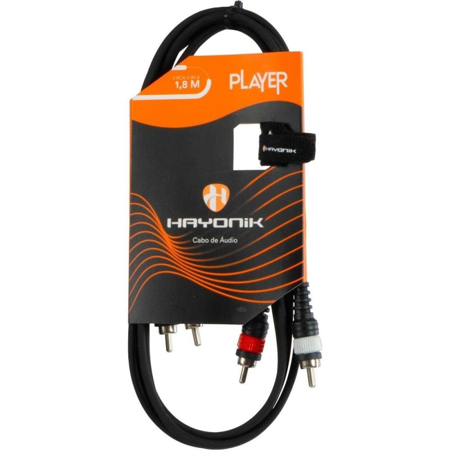 Cabo De Áudio Hayonik Player Rca X Rca 1,8M Preto Un.Venda: Pc/1