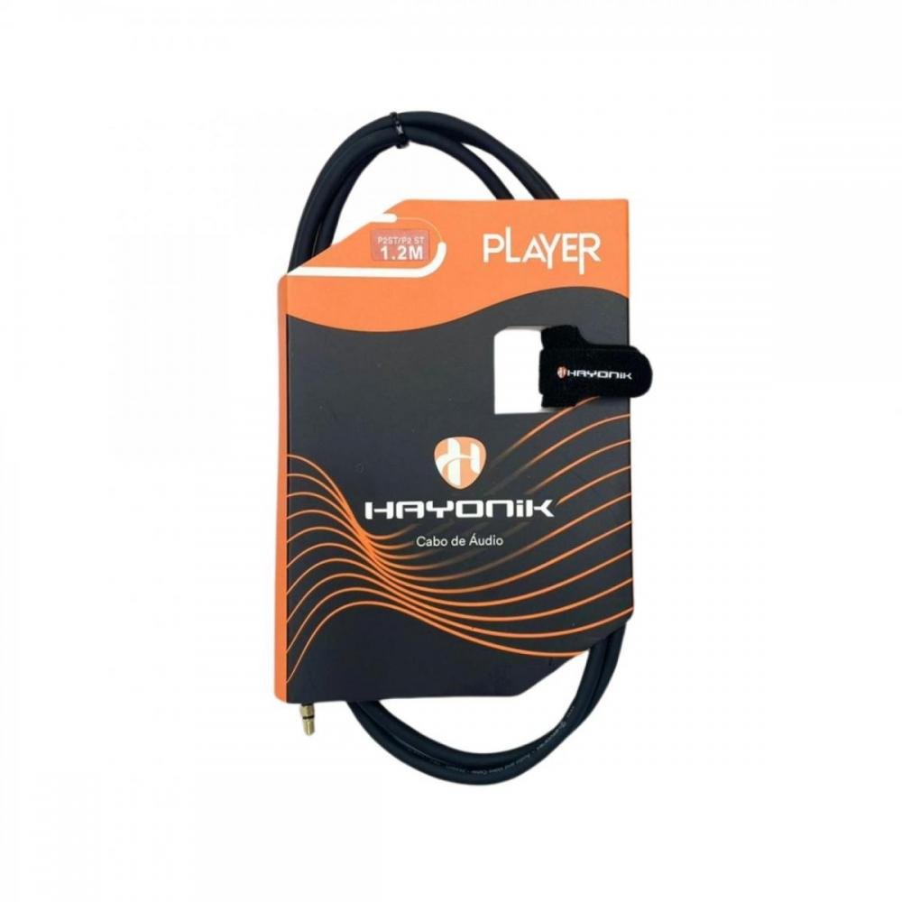 Cabo de Áudio Player P2 1,2m Preto Hayonik