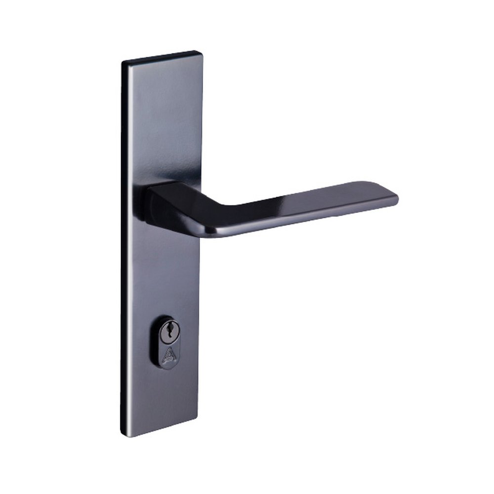 Fechadura Entrada Ultra Line Espelho 55Mm Preto Fosco Alianca