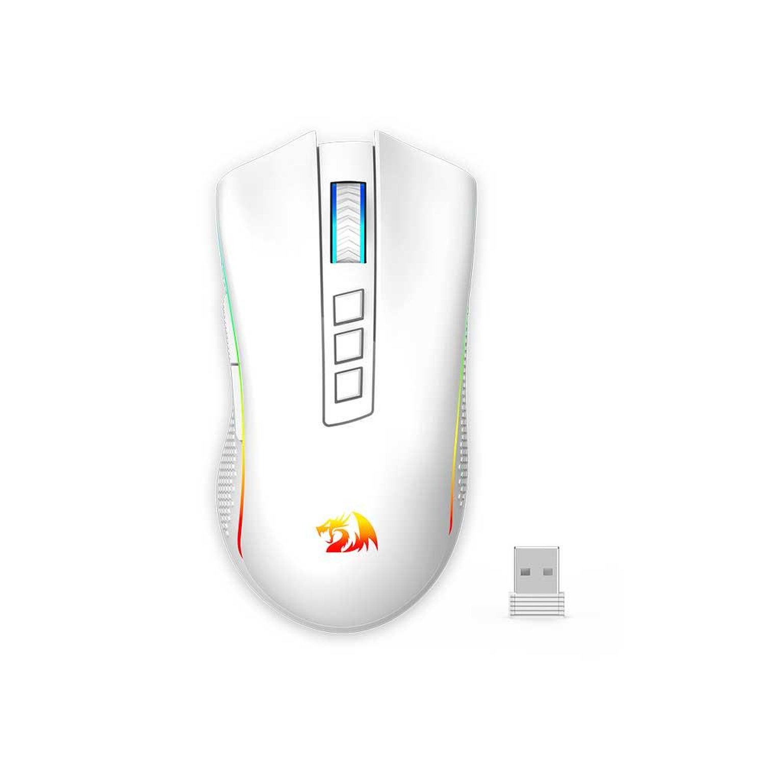 Mouse Gamer Cobra 16.000dpi, Branco, M711w-Pro, Redragon