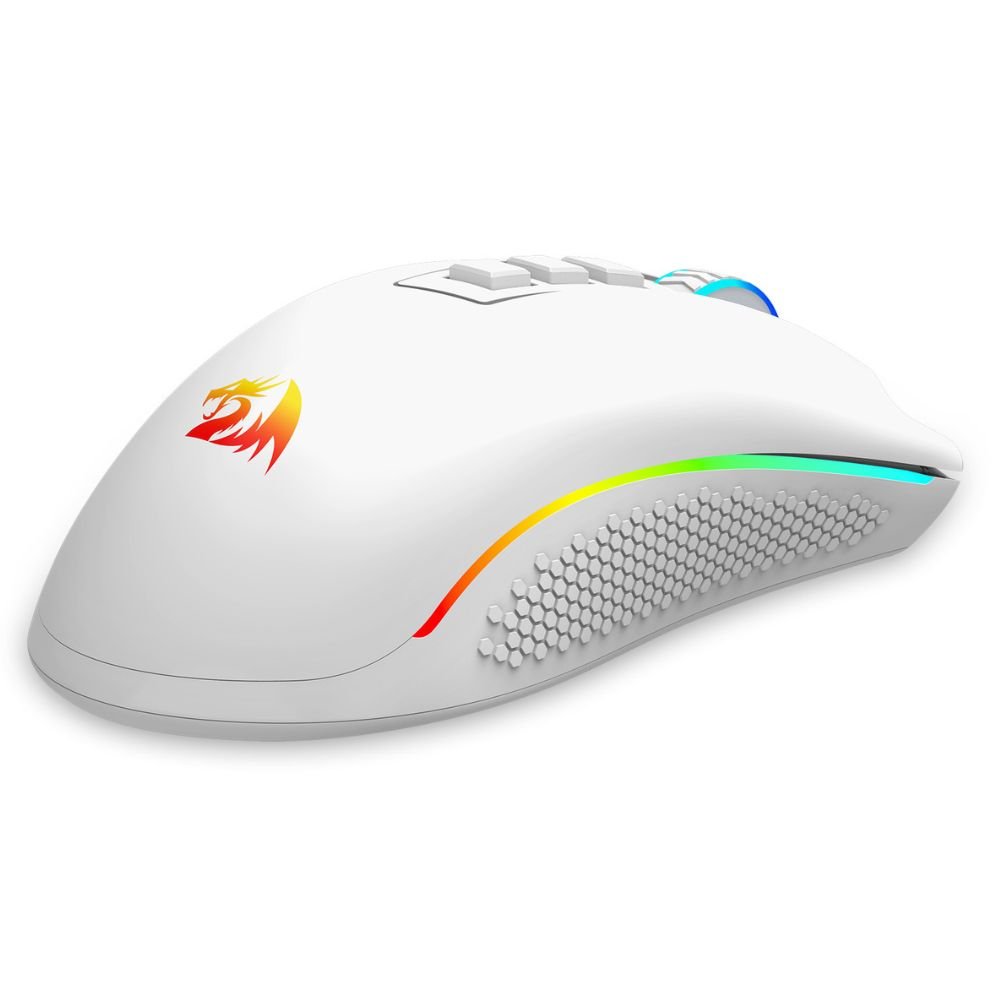 Mouse sem fio Gamer Redragon Cobra Pro Lunar White, RGB, Wireless, 16000DPI, M711W-Pro