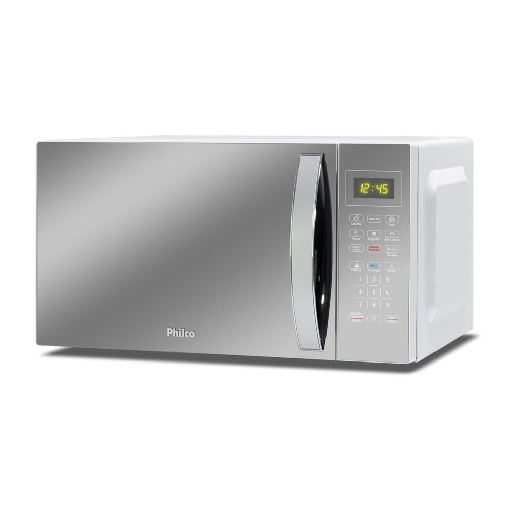 Micro-Ondas Philco 33 Litros Com Porta Espelhada Branco Pmo38e 220V