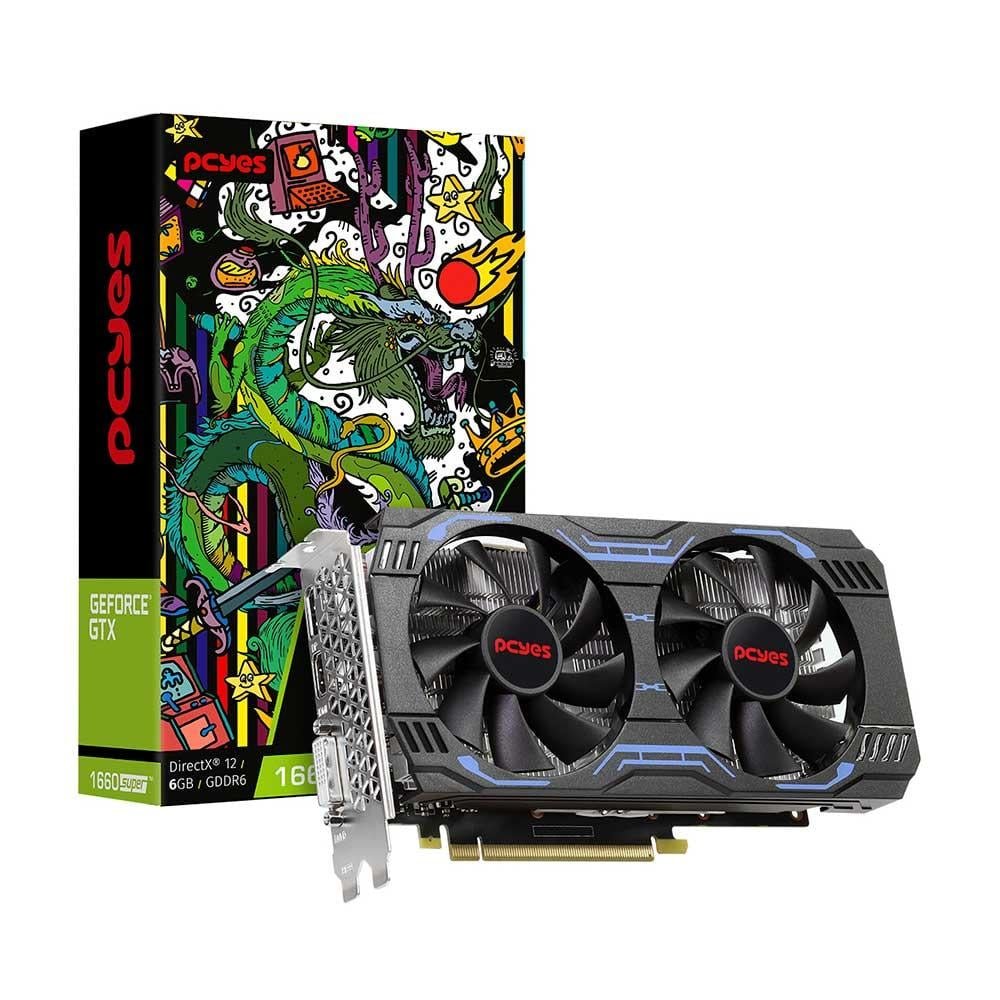 Placa De Video Pcyes Geforce Gtx 1660 Super 6gb Gddr6 192bits Pa1660s6gr6df