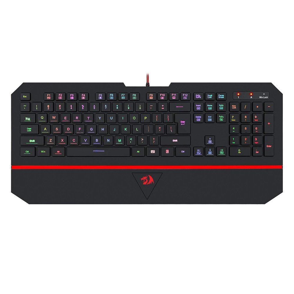 Teclado Redragon Membrana Gamer Rgb Preto Karura 2 K502rgb (pt)