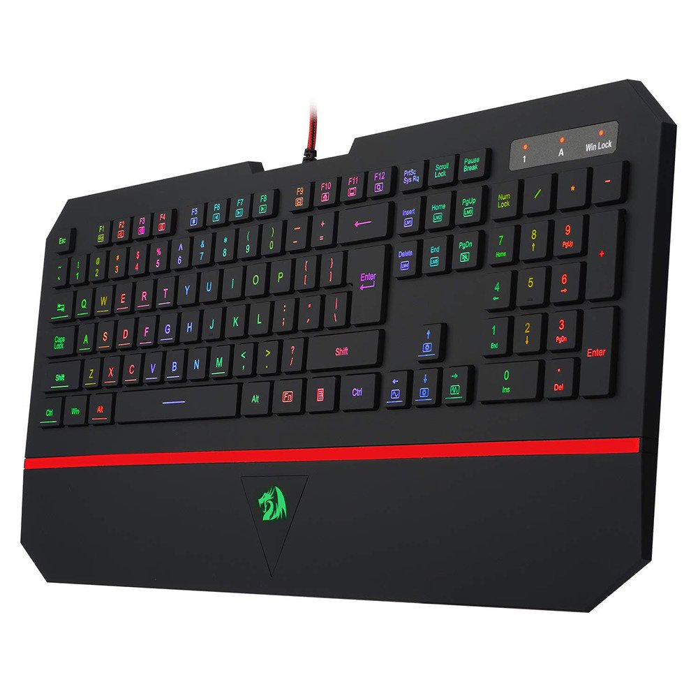 Teclado Redragon Membrana Gamer Rgb Preto Karura 2 K502rgb (pt)