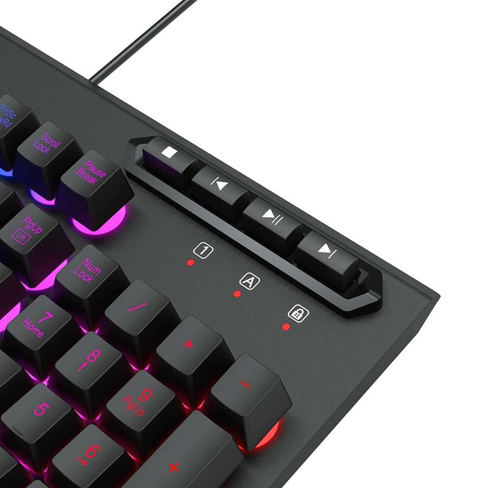 Teclado Gamer Redragon Aditya RGB, Membrana, ABNT2 - K513RGB.