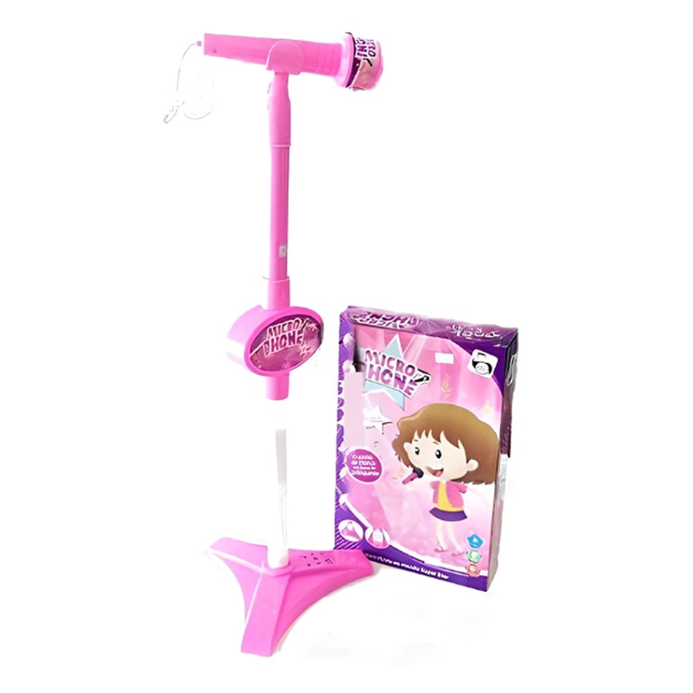Microfone Pedestal Rosa Pica Pau