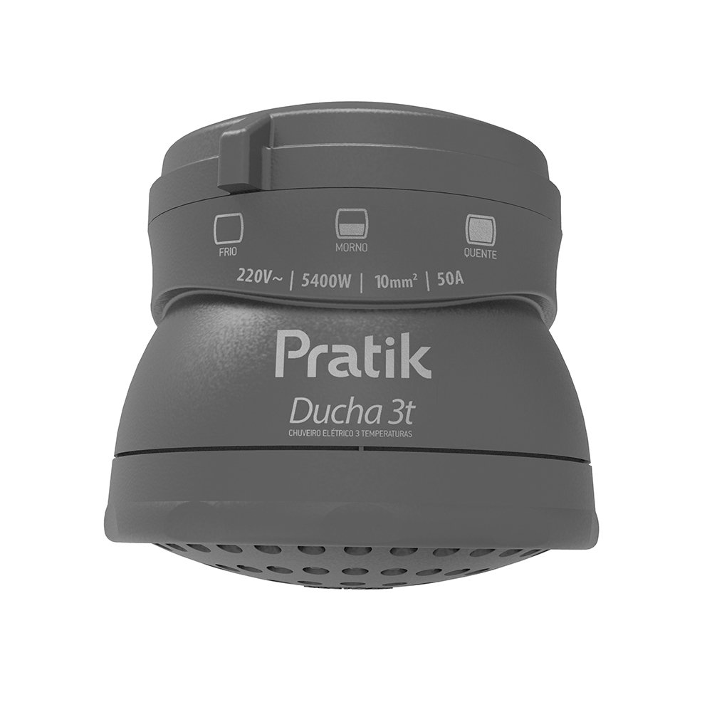 Chuveiro Ducha Pratik 3 Temperaturas Preto 5400w 220v