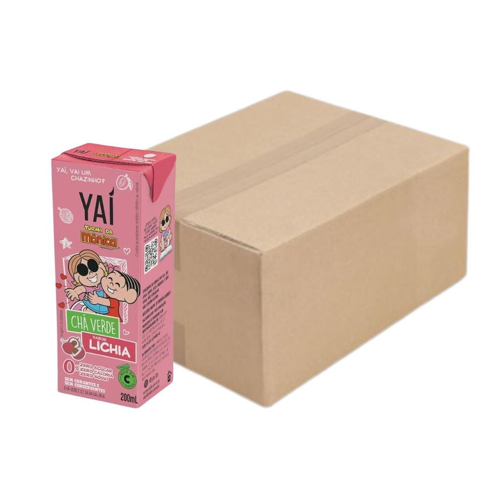 Chá Verde Yaí Turma Da Mônica Lichia Caixa Com 27 Unidades De 200ml