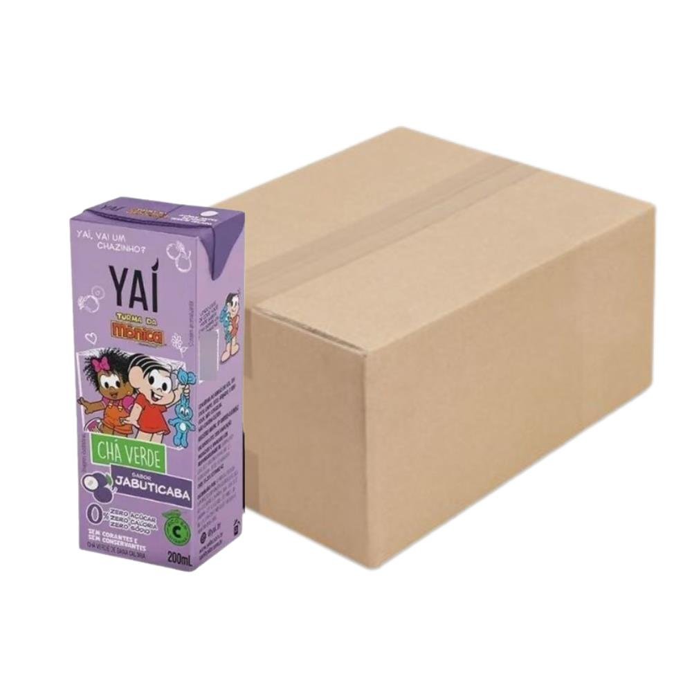 Chá Verde Yaí Turma Da Mônica Jabuticaba Caixa Com 27 Unidades De 200ml