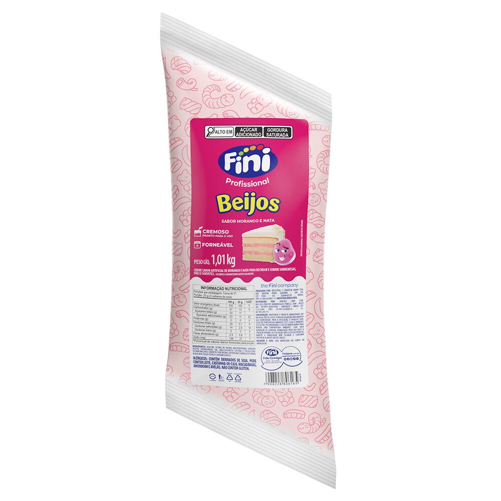 Recheio Forneável Fini 1,01Kg Beijos