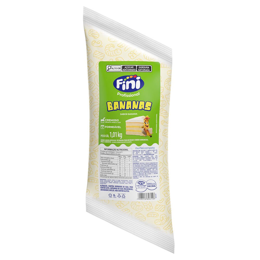 Recheio Forneável Fini 1,01Kg Bananas
