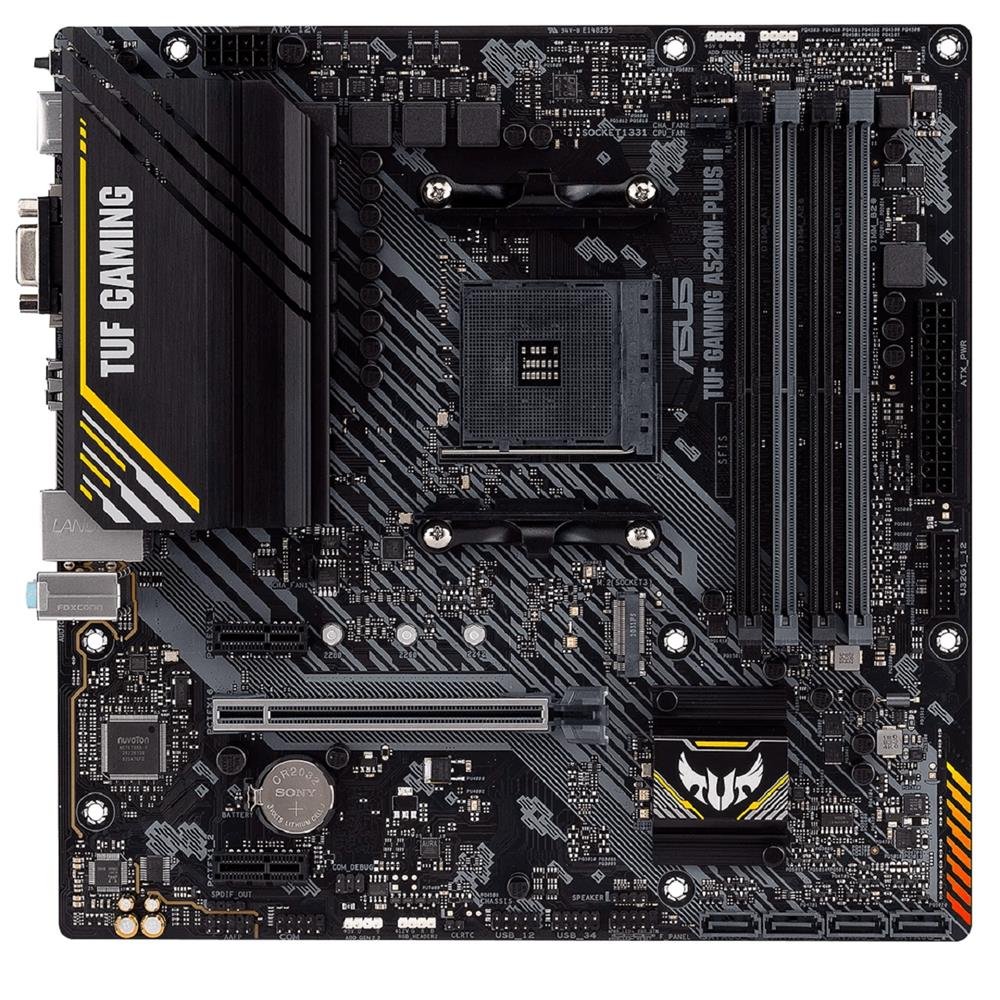 Placa Mãe Asus Tuf Gaming A520m-Plus Ii, Chipset A520, Amd Am4, Matx, Ddr4