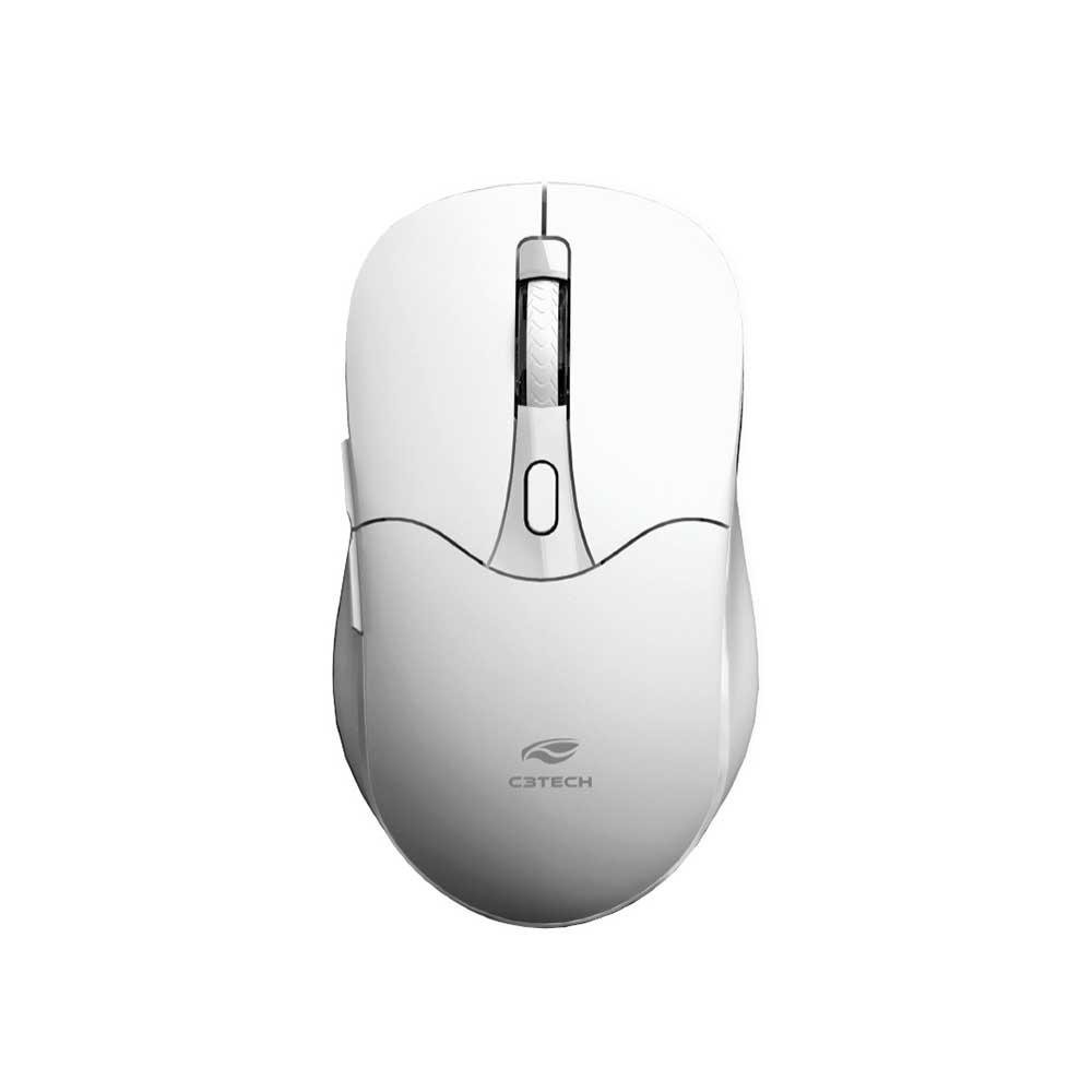 Mouse C3tech Sem Fio Recarregavel Bluetooth E Receptor M-bt60wh