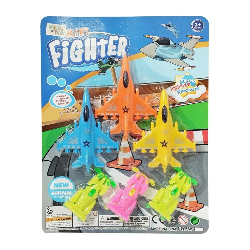 Kit Carro/Aviao Friccao 6 Peças Miki Toy