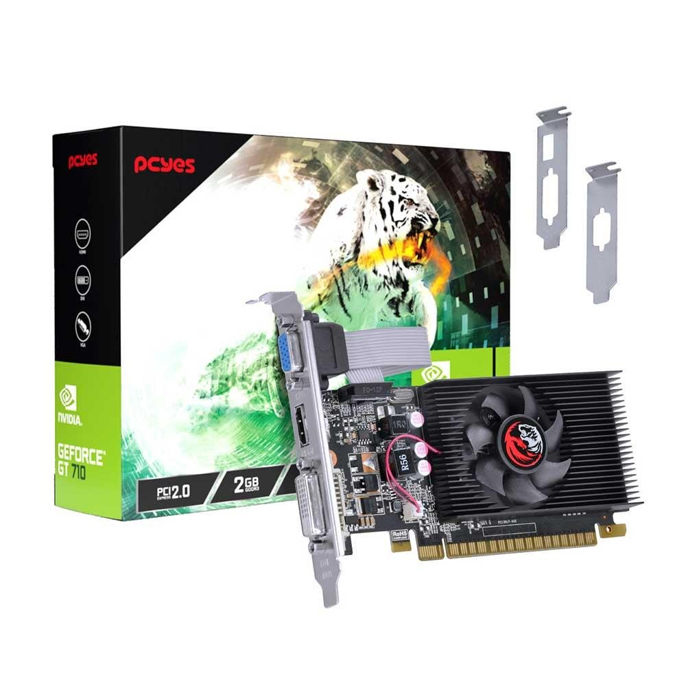 Placa De Video Pcyes Geforce Gt 710 2gb Ddr3 64bits Pvgt7102gb