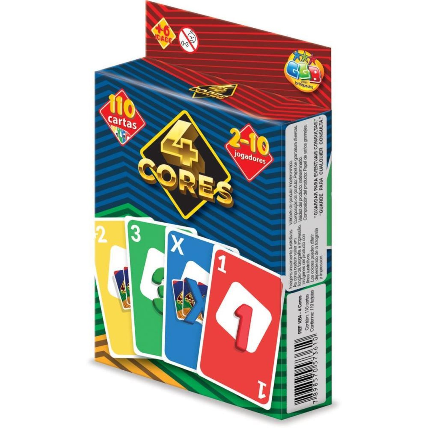 Jogo De Cartas 4 Cores Com 110 Cartas