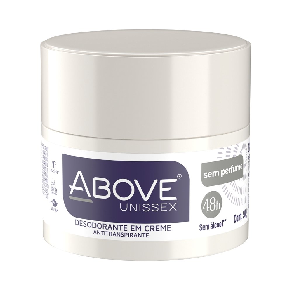 Desodorante Above Creme Unissex sem Perfume 50g