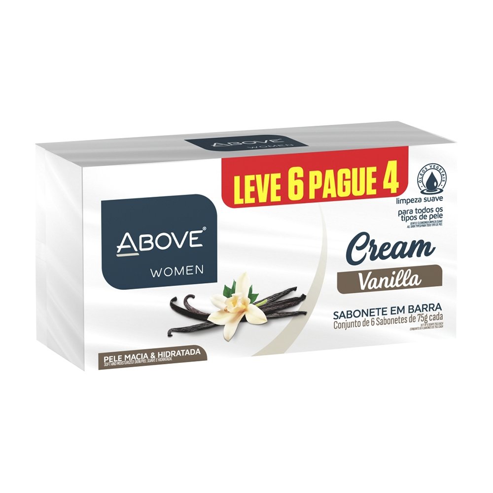 Sabonete Above Women Cream Vanilla 75g Leve 6 Pague 4