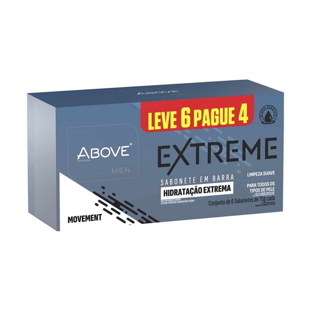 Sabonete Above Man Extreme Movement 75g - Leve 6 Pague 4