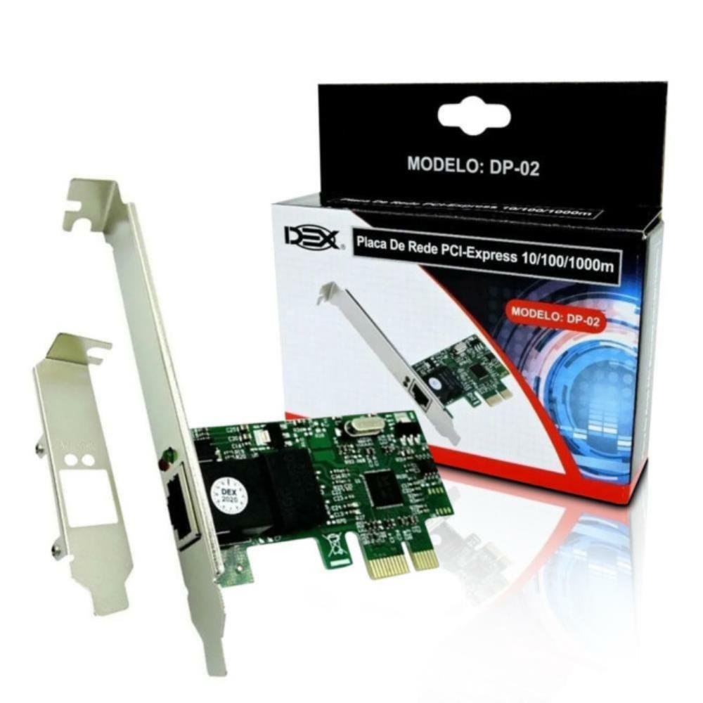 Placa de Rede PCI Express, Dex, Gigabit, Low Profile, DP-02